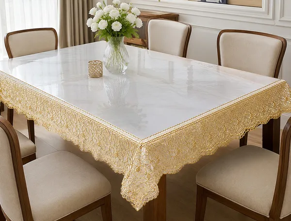 Home_Essentials_Triple_Combo_-_Grey_PVC_Anti_Slip_Mat_45x150cm_+_Kitchen_Sink_Mat_40x60cm_+_Clear_Table_Cover_with_Golden_and_Silver_Lace_40x60cm_|_Pack_of_3