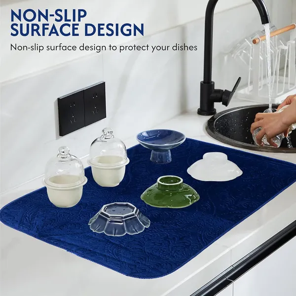 Blue_Premium_Velvet_Plain_Dish_Drying_Mats