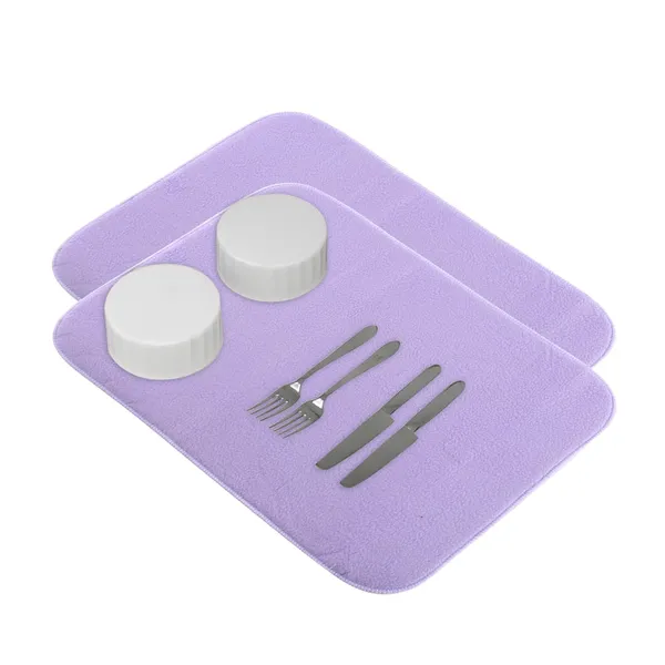 Lime_Purple_Premium_Velvet_Plain_Dish_Drying_Mats