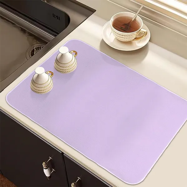 Lime_Purple_Premium_Velvet_Plain_Dish_Drying_Mats