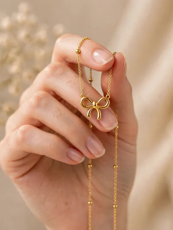 Anti-Tarnish_Gold_Bow_Pendant_Necklace_for_Women