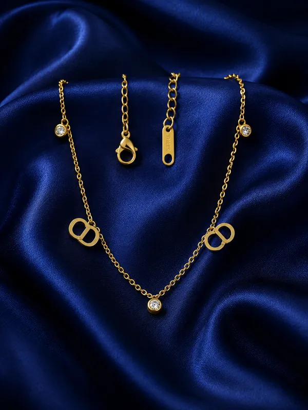 Designer_Cd_Monogram_Charm_Chain_Necklace_For_Women