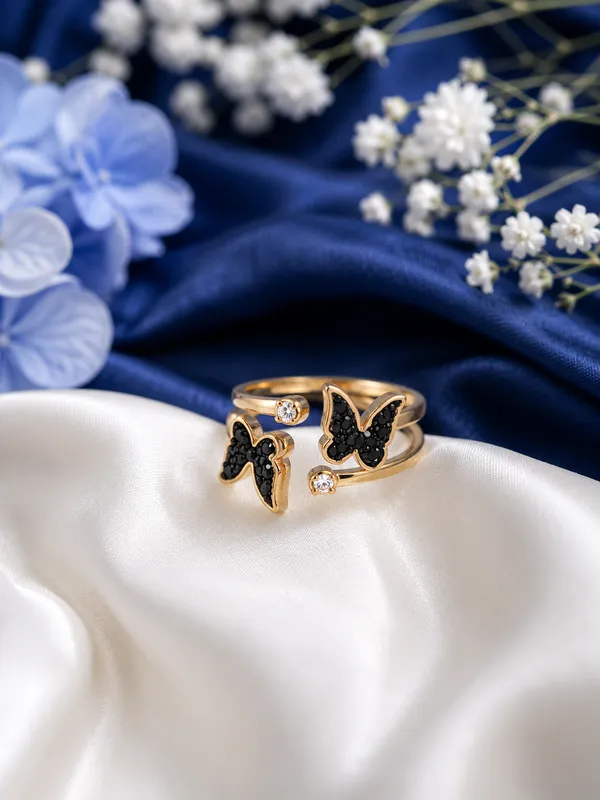 Double_Black_Butterfly_Open_Wrap_Ring_With_Sparkling_Zirconia_For_Women