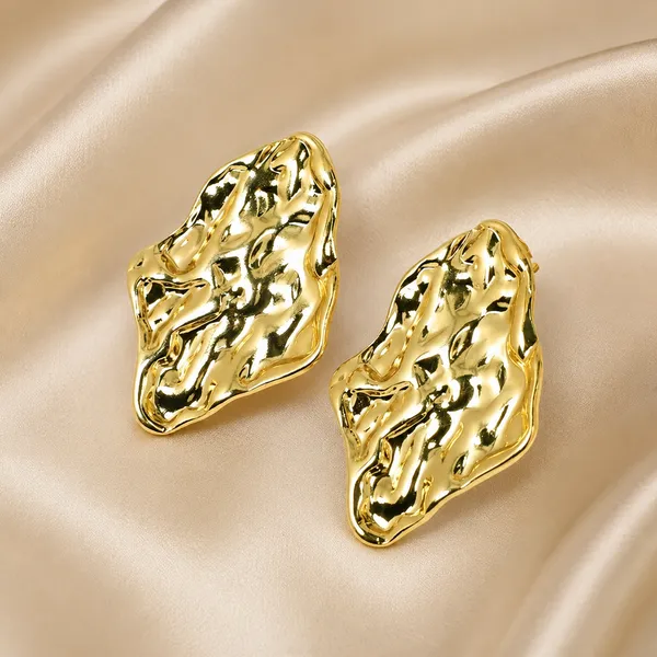 Abstract_Melted_Metal_Gold_Earrings_–_Tarnish-Free_Stainless_Steel_Korean_Jewellery