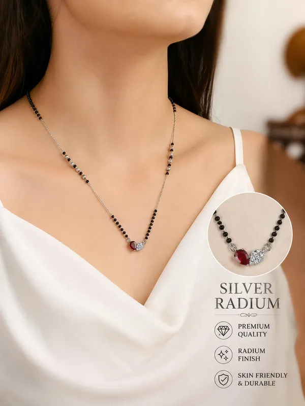 Silver_Radium_Black_Beads_Mangal_sutra_with_Red_Oval_Stone_&_Diamond_Heart_Pendant_|_Modern_Daily_Wear_Mangalsutra_for_Women