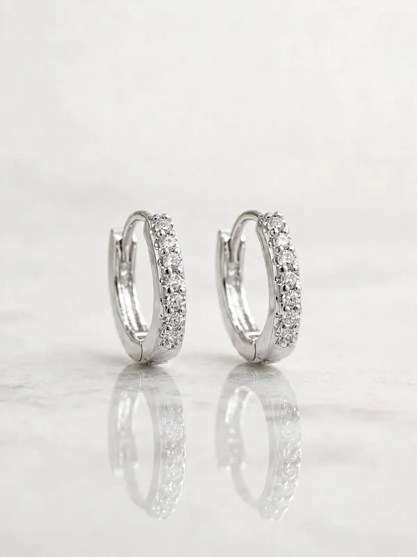 Silver_Small_Huggie_Earrings_with_Cubic_Zirconia