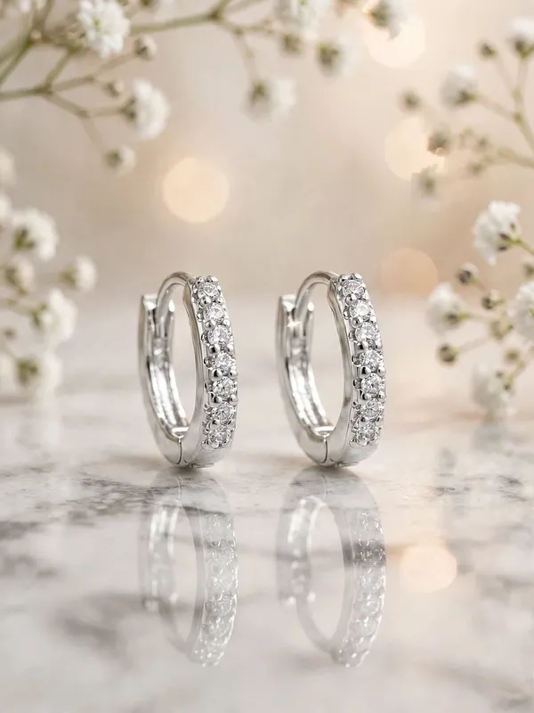 Silver_Small_Huggie_Earrings_with_Cubic_Zirconia
