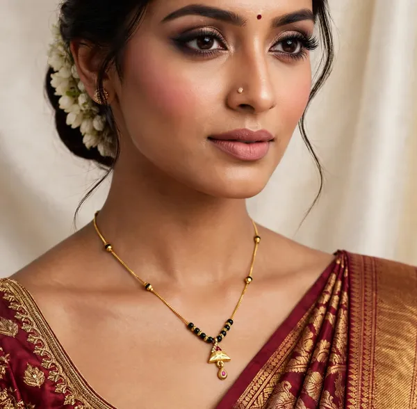 Stylish_Golden_Plated_Mangal_sutra_Necklace_for_Women_-_Black_Beads_with_Triangle_Ruby_Pendant_-_Long_Chain_Daily_Wear_Mangalsutra