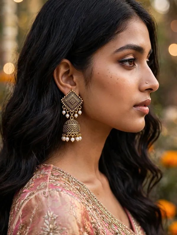 Traditional_Charm_Antique_Gold_Jhumki_with_Pearl_Drops