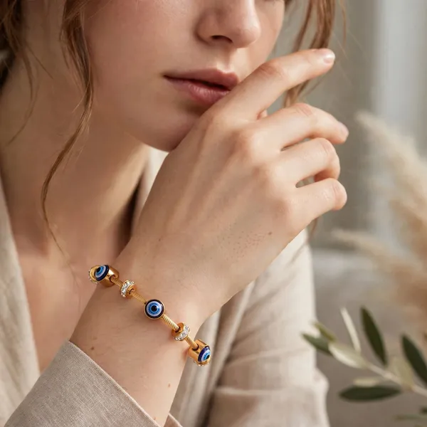Triple_Evil_Eye_Gold_Cuff_Bracelet_with_Crystal_Spacers