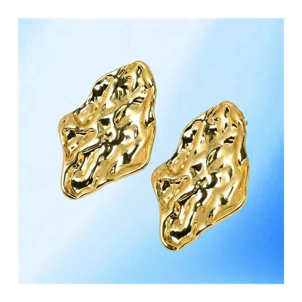 Abstract_Melted_Metal_Gold_Earrings_–_Tarnish-Free_Stainless_Steel_Korean_Jewellery