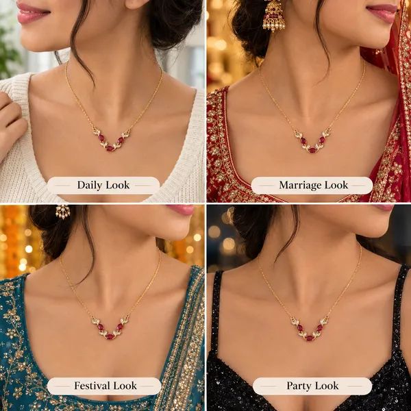 Elegant_Ruby_Red_Oval_Gemstone_Floral_Leaf_Necklace_With_Chain