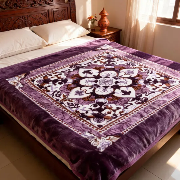 Multicolor_Mink_Fabric_(_Polyester)_Blanket_For_Home