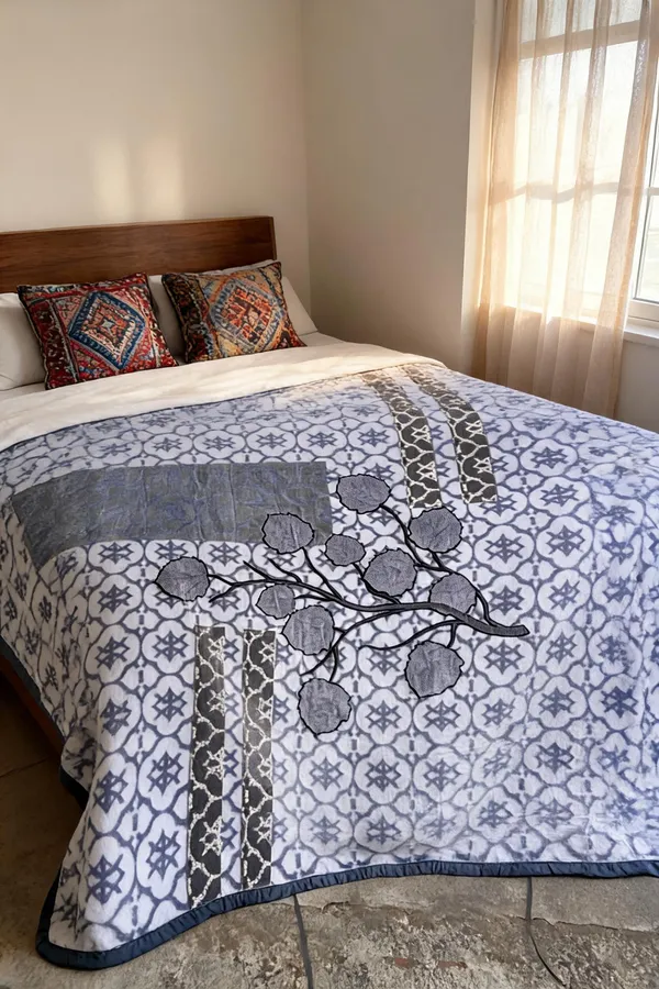 Multicolor_Mink_Fabric_(_Polyester)_Blanket_For_Home