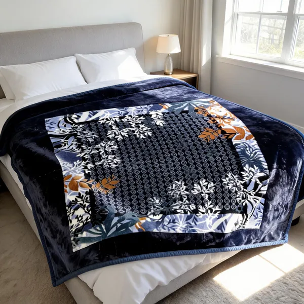 Multicolor_Mink_Fabric_(_Polyester)_Blanket_For_Home