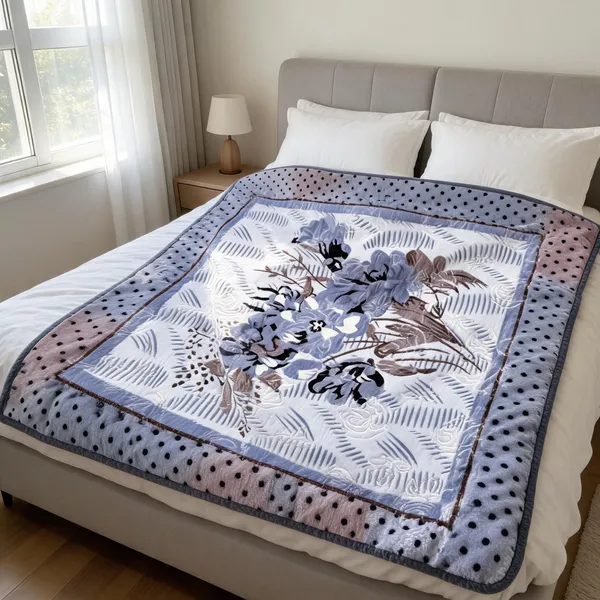 Multicolor_Mink_Fabric_(_Polyester)_Blanket_For_Home