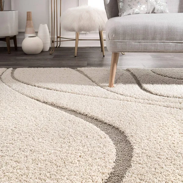 Ivory_Handcrafted_Swirl_Pattern_Deep_Pile_Shag_Rug