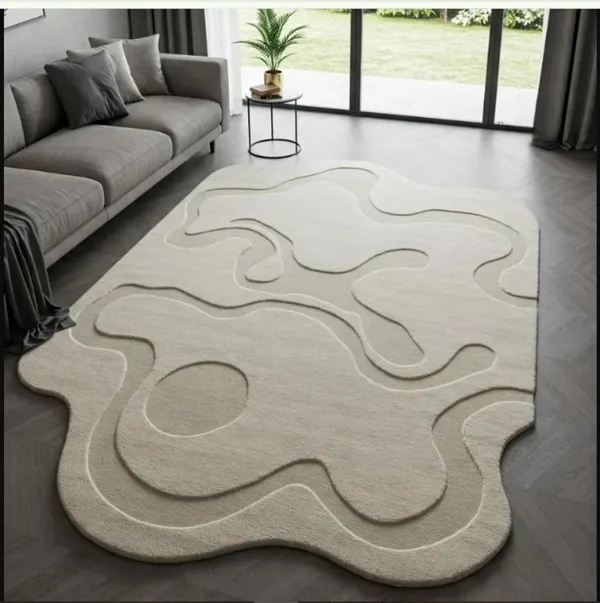 Wool_Contemporary_Amoeba_Freeform_Carved_Tufted_Area_Rug