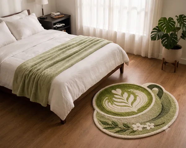 Green_Tufted_Matcha_Latte_Cup_Shaped_Floor_Rug