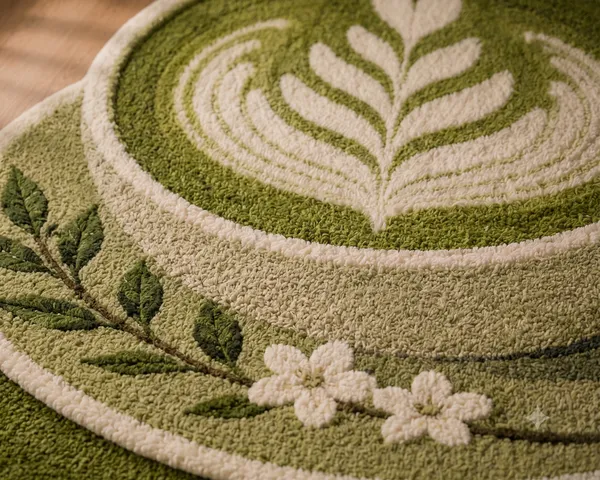 Green_Tufted_Matcha_Latte_Cup_Shaped_Floor_Rug