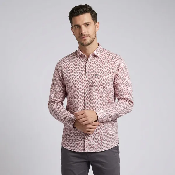 Grey_Cotton_Regular_Fit_Geometric_Print_Mandarin_Collar_Shirt_For_Men