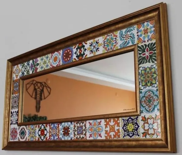 Wood_Traditional_Multicolour_Floral_Geometric_Rectangular_Wall_Mirror