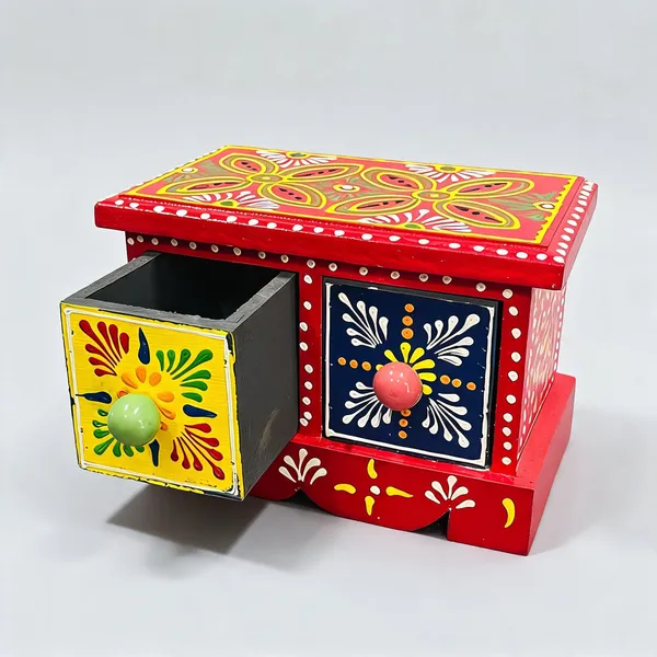 Wooden_Folk_Art_Floral_Print_Two_Drawer_Storage_Box