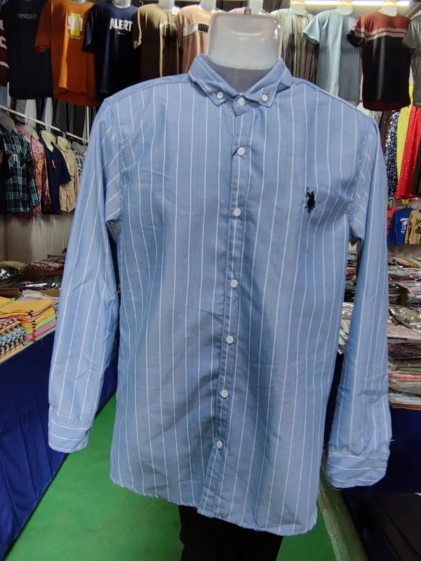 Sky_Blue_Cotton_Regular_Fit_Striped_Button-Down_Shirt_For_Men