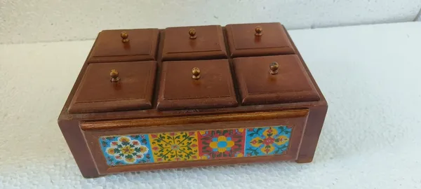 Wood_Traditional_Floral_Geometric_Six_Drawer_Storage_Box
