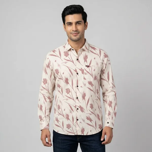 Cream_Cotton_Regular_Fit_Floral_Print_Casual_Shirt_For_Men