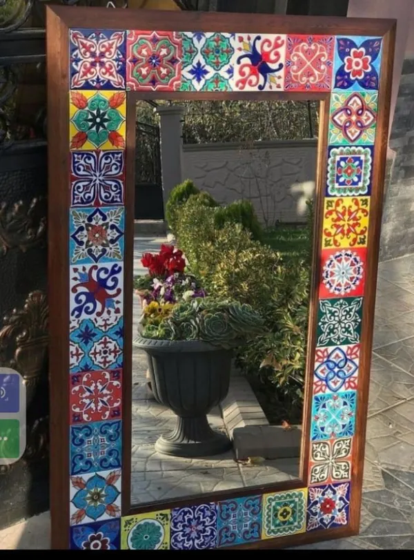 Wood_Traditional_Multicolour_Floral_Mosaic_Rectangular_Wall_Mirror