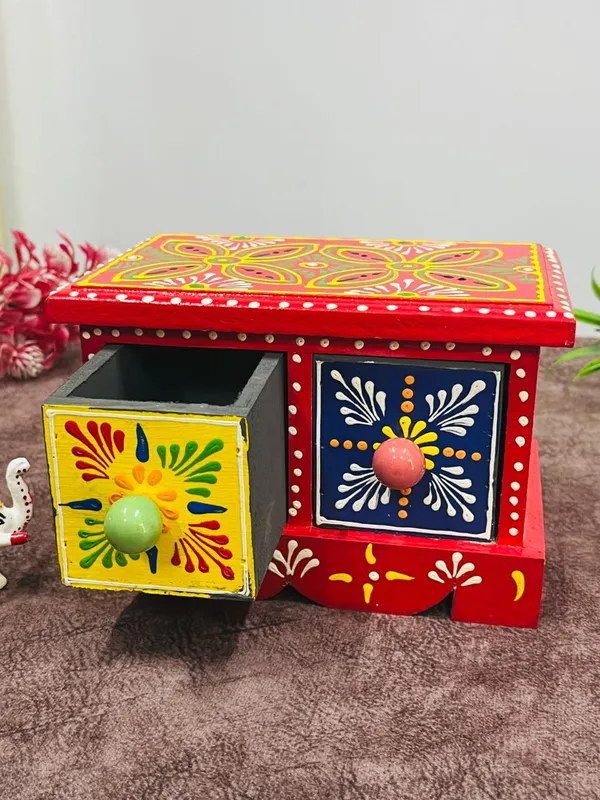 Wooden_Folk_Art_Floral_Print_Two_Drawer_Storage_Box