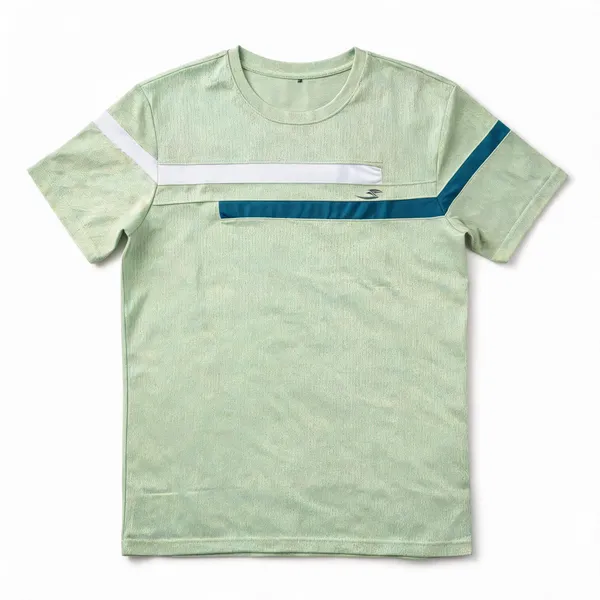 Light_Green_Lycra_Athletic_Fit_Colour_Block_T-Shirt_For_Men