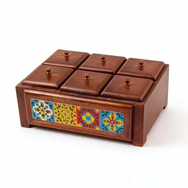 Wood_Traditional_Floral_Geometric_Six_Drawer_Storage_Box