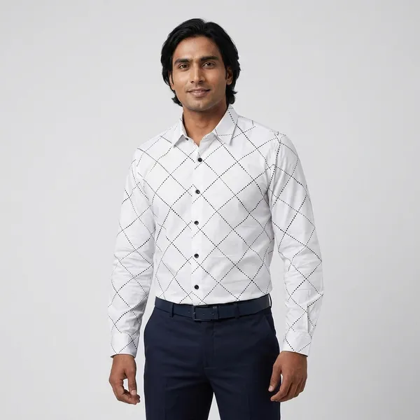 White_Cotton_Relaxed_Fit_Geometric_Print_Casual_Shirt_For_Men