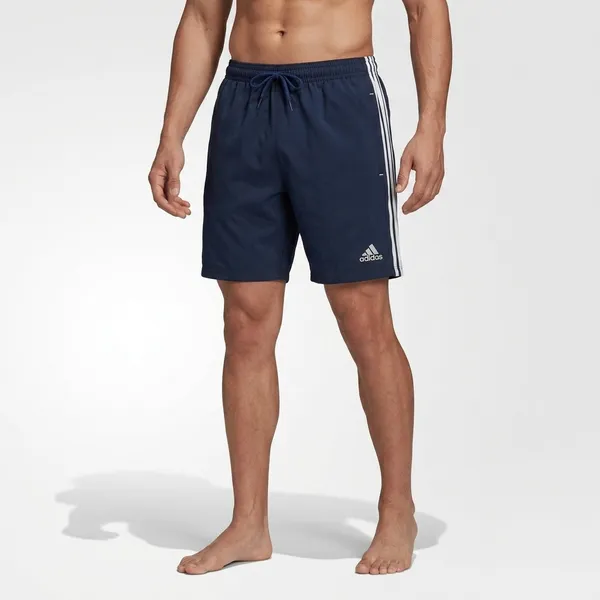 Navy_Lycra_Athletic_Fit_Striped_Shorts_For_Men