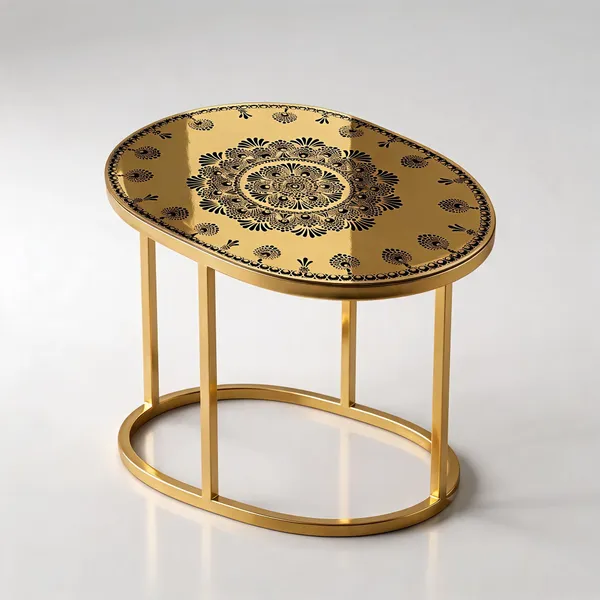 Metal_Contemporary_Floral_Mandala_Oval_Side_Table