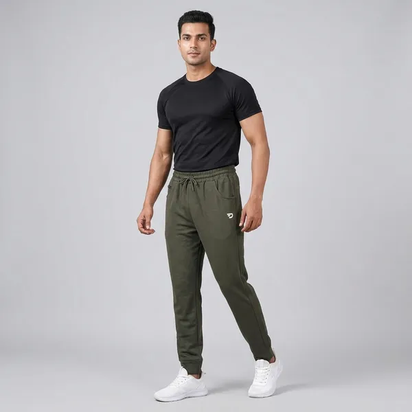 Olive_Green_Lycra_Tapered_Fit_Jogger_Track_Pants_For_Men