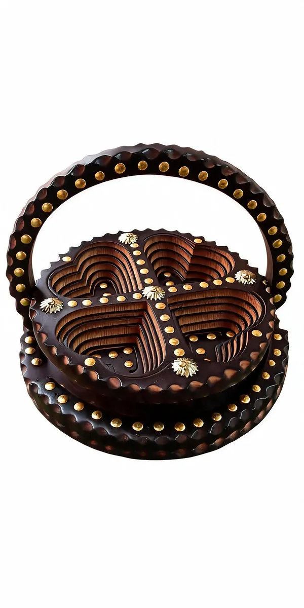 Wood_Decorative_Heart_Floral_Pattern_Diya_Holder