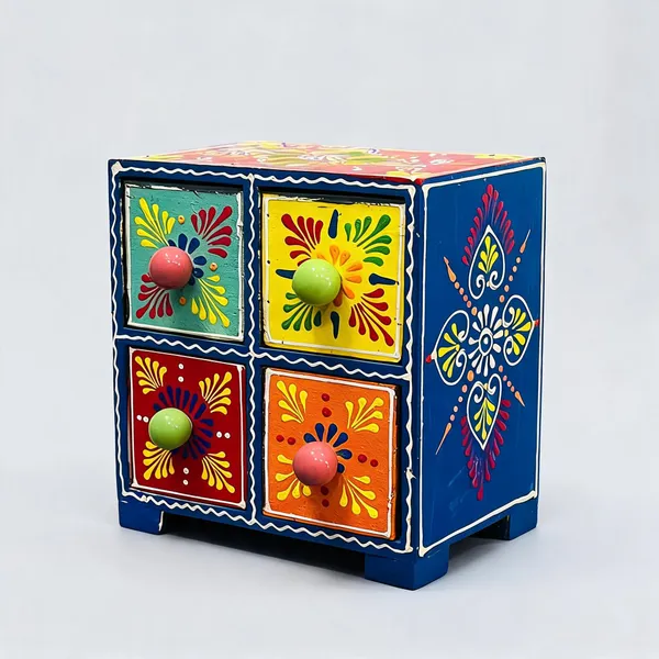 Wooden_Folk_Art_Floral_Print_Four_Drawer_Chest