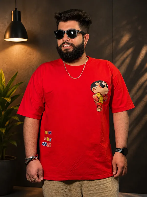 Red_Terry_Cotton_Oversized_Graphic_Print_T-Shirt_For_Unisex