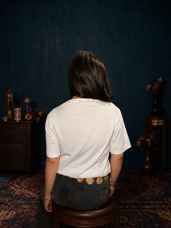 White_Terry_Cotton_Graphic_Print_T-Shirt_For_Unisex