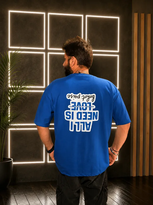 Blue_Terry_Cotton_Oversized_Crew_Neck_T-Shirt_For_Unisex