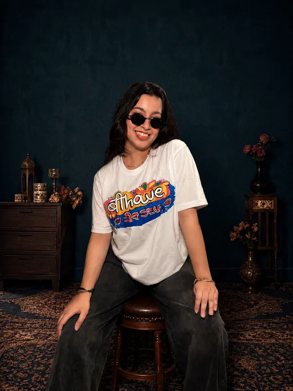 White_Terry_Cotton_Graphic_Print_T-Shirt_For_Unisex