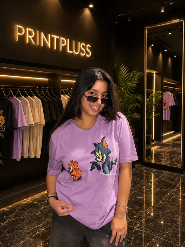 Purple_Terry_Cotton_Oversized_Tom_And_Jerry_Graphic_T-Shirt_For_Unisex
