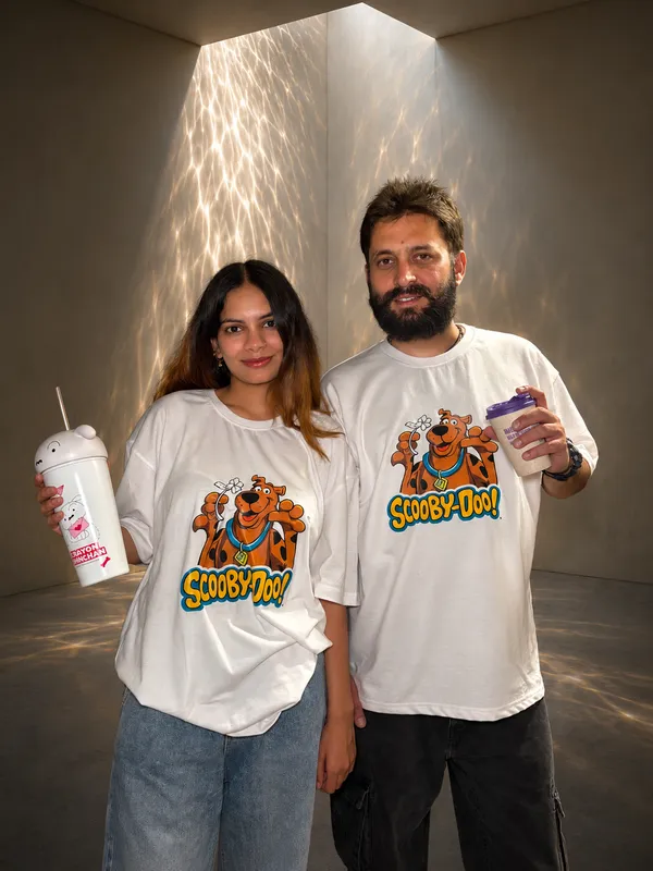 White_Terry_Cotton_Oversized_Scooby_Doo_Graphic_T-Shirt_For_Unisex