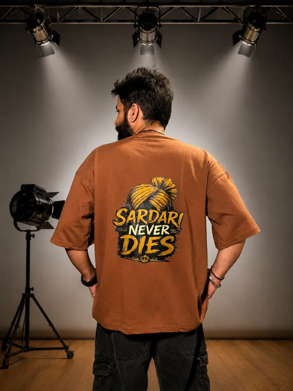 Brown_Terry_Cotton_Oversized_Graphic_Print_T-Shirt_For_Unisex