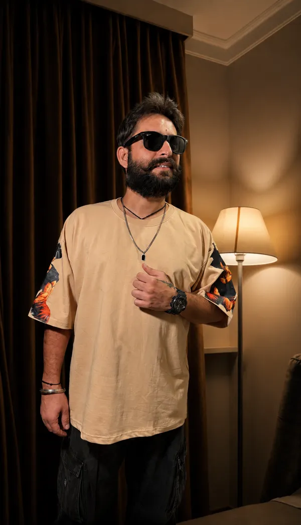 Beige_Terry_Cotton_Oversized_Graphic_Print_T-Shirt_For_Unisex