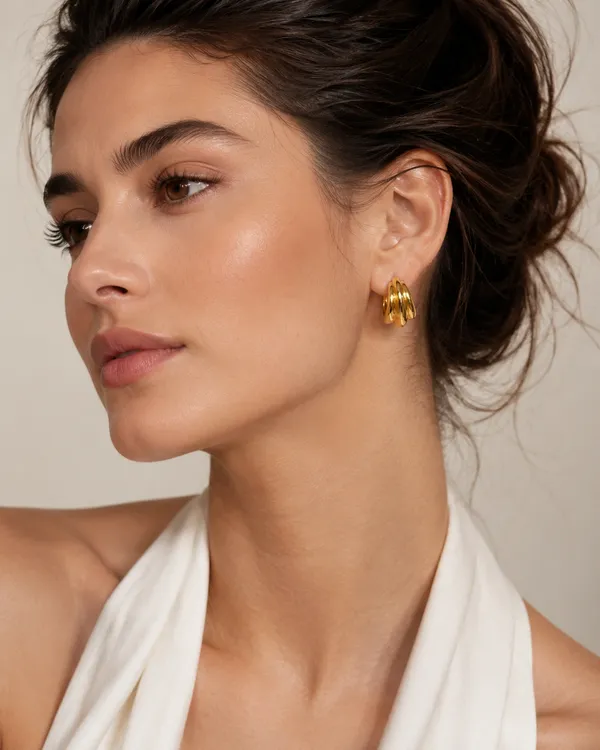 Gold-Toned_Ridged_Huggie_Hoop_Earrings_for_Women