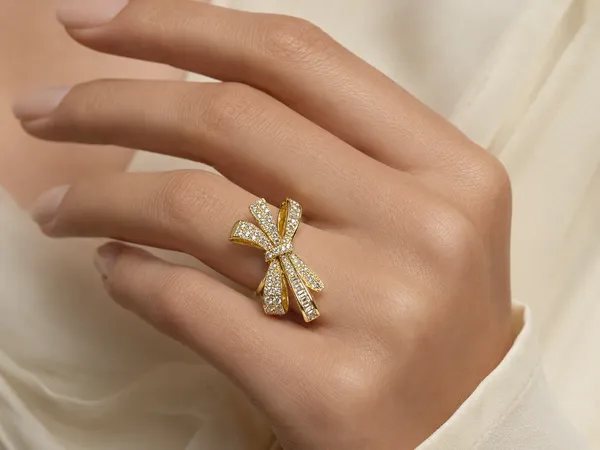 Gold_Plated_Crystal_Embellished_Bow_Ring_for_Women